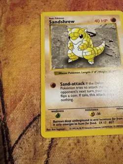 Shadowless Sandshrew Base Set 62/102 | First Print | Vintage Pokemon - Image 3