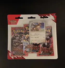 Pokemon TCG Destined Rivals 3 Pack Triple Blister - Kangaskhan Sealed - Image 1