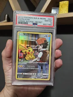 2019 Pokemon Sun & Moon FA/Pikachu Cosmic Eclipse-Secret 241/236 PSA 10 Gem Mint - Image 1