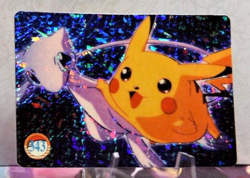 POKEMON POCKET MONSTERS VENDING PRISM STICKER 343 MEW PIKACHU - Image 1