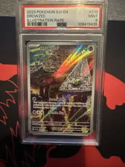 2023 POKEMON SVI EN-SCARLET & VIOLET #210 DROWZEE ILLUSTRATION RARE PSA 9 MINT - Image 1