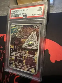 2023 POKEMON SVI EN-SCARLET & VIOLET #210 DROWZEE ILLUSTRATION RARE PSA 9 MINT - Image 2