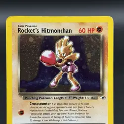 Rocket's Hitmonchan Gym Heroes 11/132 Holo Unlimited Rare Pokemon TCG Vintage - Image 2