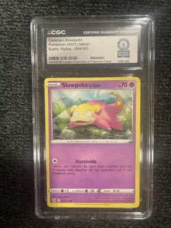 2021 Pokemon Battle Styles Galarian Slowpoke Italian #054/163 CGC World Record - Image 1