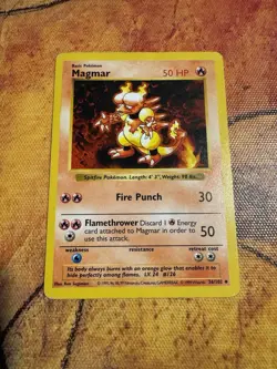 Shadowless Magmar Base Set 36/102 | First Print | Vintage Pokemon - Image 1