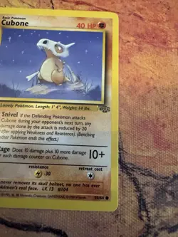 Pokemon Cubone Jungle 50/64 LP Vintage WOTC 1999 - Image 3