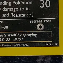 Pokemon Umbreon Neo Discovery Rare 32/75 Stage 1 2001 Quick Attack Pursuit - Image 4