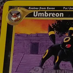 Pokemon Umbreon Neo Discovery Rare 32/75 Stage 1 2001 Quick Attack Pursuit - Image 5