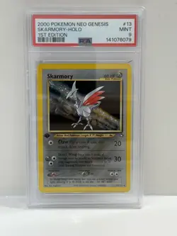 2000 Pokemon Neo Genesis Skarmory 1st Edition Holo Rare #13 PSA 9 Mint - Image 1