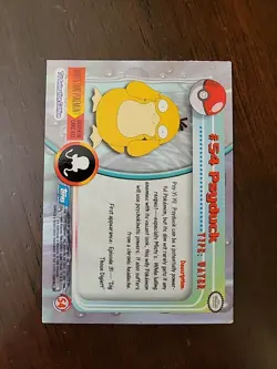 MP! BLUE Topps 1999 Psyduck #54 Pokemon TV Animation Edition Series 1 - Image 2
