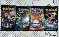 Pokemon Shining Fates Booster Packs, 4, Four, Unopened - Image 1