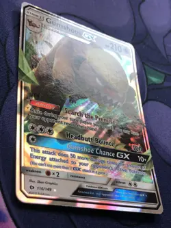 Gumshoos GX 110/149 - Sun & Moon Base - Ultra Rare Full Art 2017 Pokemon — NM LP - Image 3