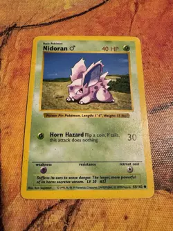 Shadowless Nidoran 55/102 | WOTC Gen 1 Pokemon | Vintage Base Set - Image 1