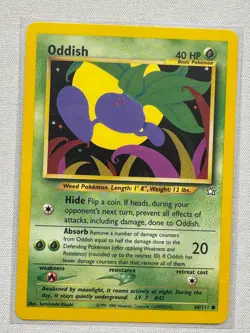 Oddish 68/111 Common Neo Genesis Pokemon Near Mint - Image 1
