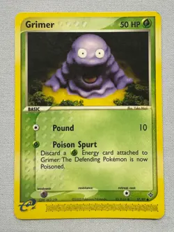 Grimer 57/97 Common Dragon Pokemon Heavily Played - Image 1