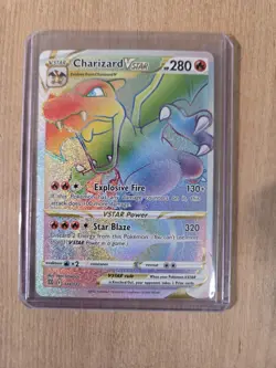 Pokemon Charizard VSTAR Brilliant Stars 174/172 Secret Rainbow Holo TCG NM - Image 1