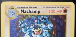 Pokemon Machamp 8/102 1st Edition Shadowless Holo Rare Deck Exclusives 1999 - Image 2
