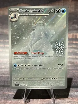 Crabominable 149/142 Stellar Crown 2025 Holiday Stamped Promo Rare Pokemon - Image 1