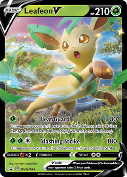 Leafeon V SWSH194 P SWSH Black Star Pokemon NM/M - Image 1