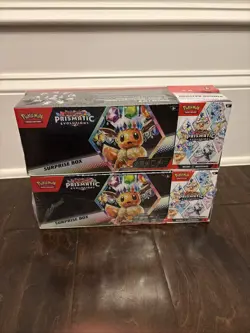 Lot Of 2 Pokemon Prismatic Evolutions Surprise Box+Booster Bundle Sam’s Club Set - Image 1