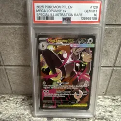 Pokemon TCG Mega Lopunny ex 128/094 Special Illustration Rare Holo PSA 10 - Image 1