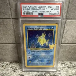 Pokemon 2021 Celebrations Shining Magikarp Holo 66/64 PSA 10 Classic Collection - Image 1
