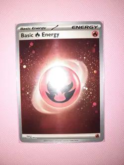 Pokemon TCG Scarlett & Violet 151 English Basic Fire Energy Holo Swirl NM 2023 - Image 1