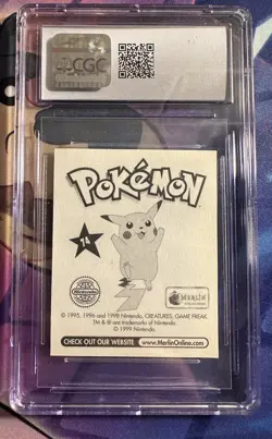 CGC 8.5 Geodude #74 Pokemon Merlin (1998) Series 1-74 Sticker Vintage - Image 2