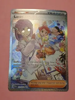 Pokemon Stellar Crown Lacey 172/142 Special Illustration Rare 166/142 Full Art - Image 3
