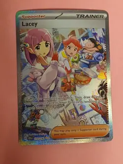 Pokemon Stellar Crown Lacey 172/142 Special Illustration Rare 166/142 Full Art - Image 4