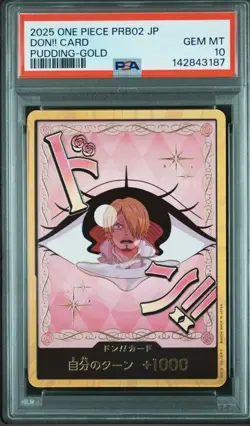PSA 10 DON!! Card Charlotte Pudding Super Parallel Gold 2025 ONE PIECE Card JP - Image 1