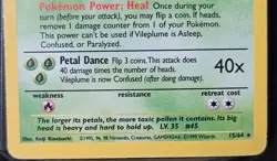 Pokemon Vileplume Holo Rare Card Base Set 15/64 Vintage 1999 - Image 4