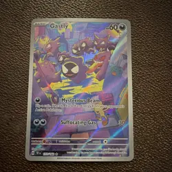 Pokemon Gastly Illustration Rare Holo SV05: Temporal Forces Card 177/162 60 HP - Image 1