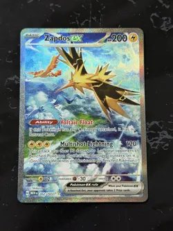 Zapdos ex Ultra Rare Full Art Holo Pokemon Card 202/165 Scarlet & Violet 151 - Image 1