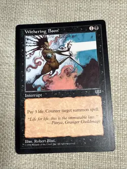 MTG - Withering Boon - NM - Mirage - Image 1