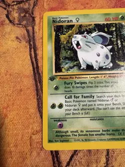 1st Edition Nidoran | Jungle 57/64 | Vintage WOTC Pokemon - Image 3