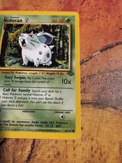 1st Edition Nidoran | Jungle 57/64 | Vintage WOTC Pokemon - Image 4