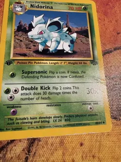 1st Edition Nidorina | Jungle 40/64 | Vintage WOTC Pokemon Card - Image 2