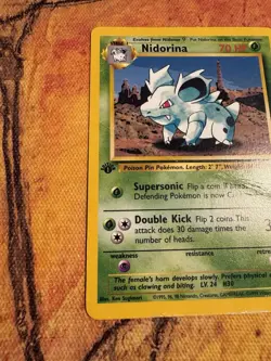 1st Edition Nidorina | Jungle 40/64 | Vintage WOTC Pokemon Card - Image 3
