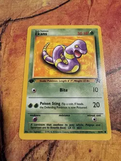 1st Edition Ekans 56/82 | WOTC Gen 1 Pokemon Card | Vintage Team Rocket - Image 1