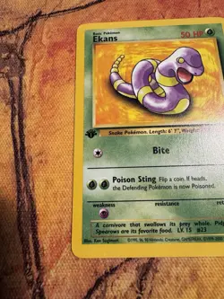 1st Edition Ekans 56/82 | WOTC Gen 1 Pokemon Card | Vintage Team Rocket - Image 3