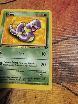 1st Edition Ekans 56/82 | WOTC Gen 1 Pokemon Card | Vintage Team Rocket - Image 4