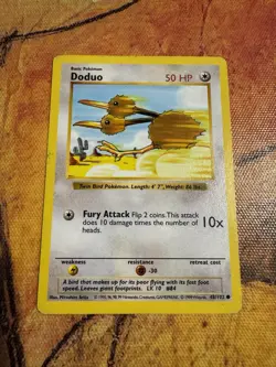 Shadowless Doduo Base Set 48/102 | First Print | Vintage Pokemon - Image 1