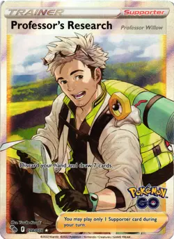 Pokemon TCG Professor's Research (Full Art) 078/078 Pokemon GO Holo VLP - Image 1