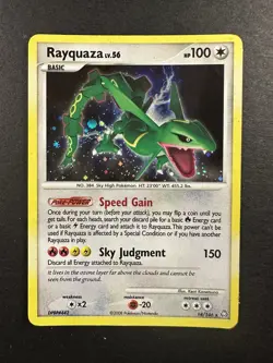 Pokemon TCG Legends Awakened Rayquaza LV.56 Holo 14/146 LP - Image 2