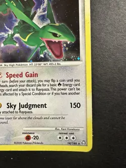 Pokemon TCG Legends Awakened Rayquaza LV.56 Holo 14/146 LP - Image 5