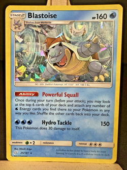 NM Pokemon TCG Blastoise 25/181 Sm-Team Up Cracked Ice Holo - Image 1