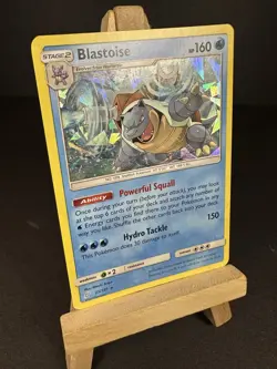 NM Pokemon TCG Blastoise 25/181 Sm-Team Up Cracked Ice Holo - Image 3