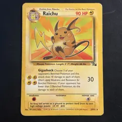 Pokemon Vintage Fossil Non-holo Rare Raichu 29/62 Wotc 1999-2000 - Image 1
