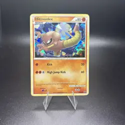Hitmonlee HGSS25 Black Star Promo Cracked Ice Holo Pokemon Card LP - Image 1